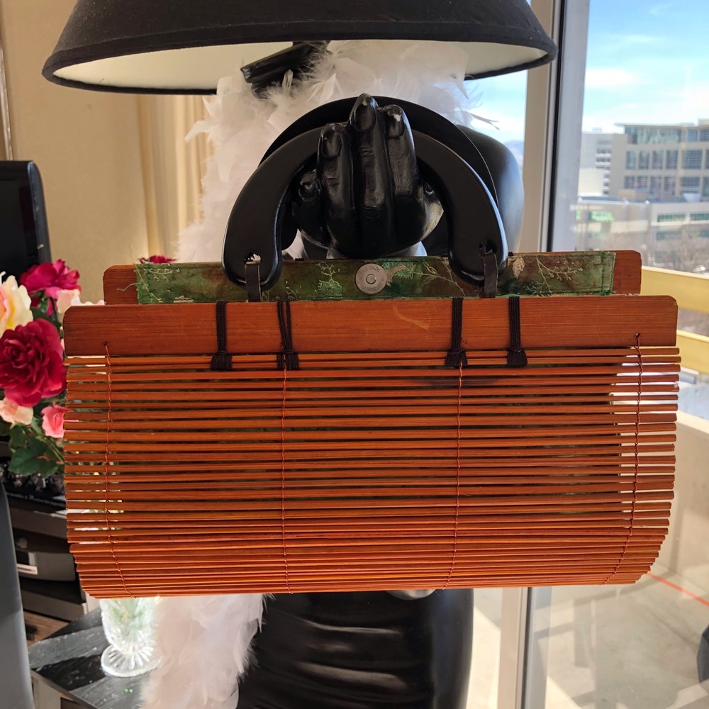 Bamboo slatted purse